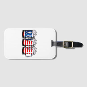 Biere American Flag 4. Juli Männer Frauen Merica D Gepäckanhänger