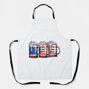 Biere American Flag 4. Juli Männer Frauen Merica D Schürze