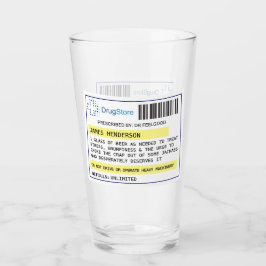 Bière amusante personnalisée / verre de prescripti