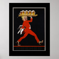Bière Art déco poster vintage