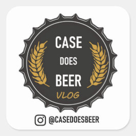 Bière coque : Stickers Logo Carré