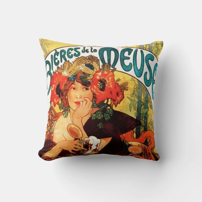 Bière d'Alphonse Mucha du coussin de Muse (Recto)