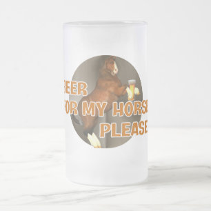 Bière de cowboys pour ma tasse givrée par cheval