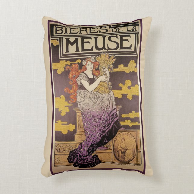 Biere de la Meuse von Marc Auguste Bastard Dekokissen (Vorderseite(Vertikal))