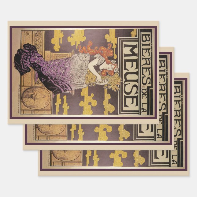 Biere de la Meuse von Marc Auguste Bastard Geschenkpapier Set (Set)