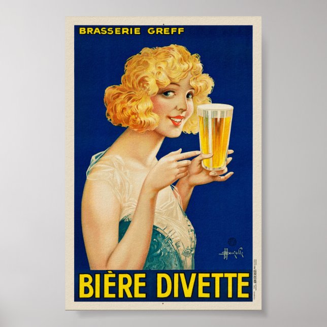 Biere Divette Vintage Poster 1929 (Vorne)