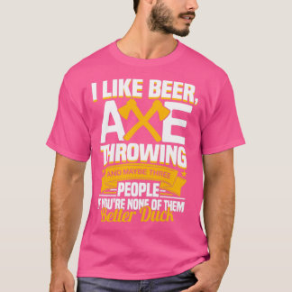 Bière Et Ax Jetant Hatchet Classique TShirt