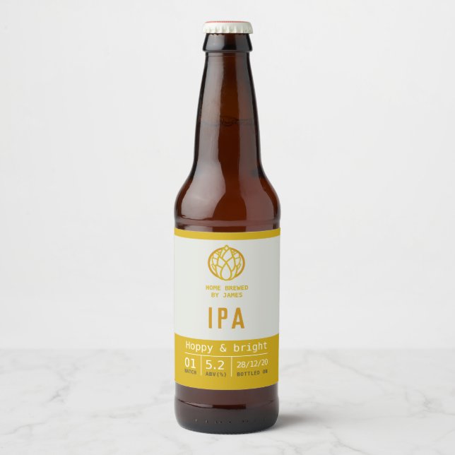 Bière étiquette pour la vente d'embarcation IPA ou (Devant)