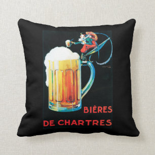 Biere fördernden Plakats Chartres Kissen