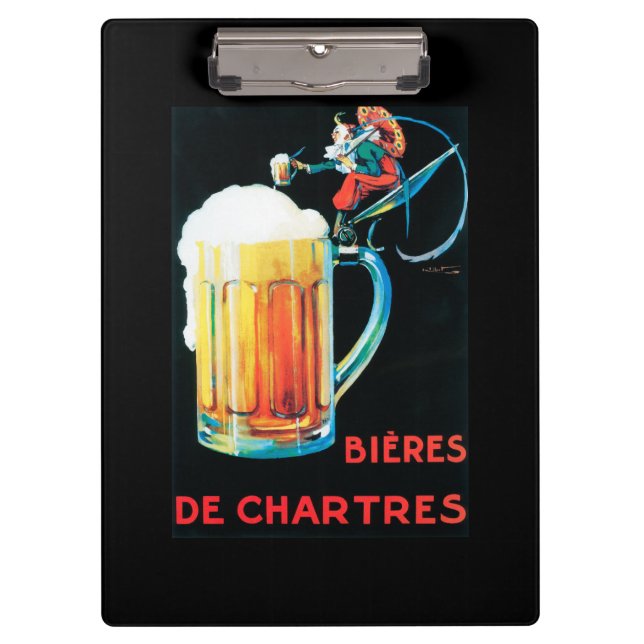 Biere fördernden Plakats Chartres Klemmbrett (Vorderseite)