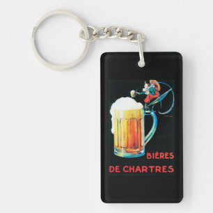Biere fördernden Plakats Chartres Schlüsselanhänger