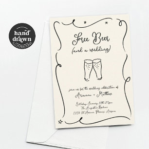 Bière gratuite et Faire-part de mariage