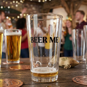 Biére Pour Moi Verre à Pint à Typographie Drôle