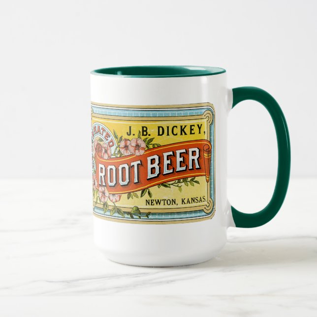 Bière racine Vintage de Dickey - Mug (Droite)