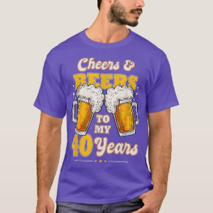 Biere und Beifall zu meinem 40-jährigen 40. Geburt T-Shirt