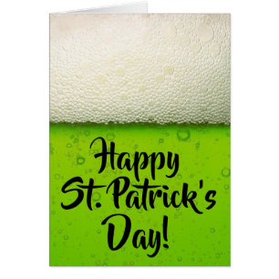 Bière verte Bonne carte St. Patrick's Day