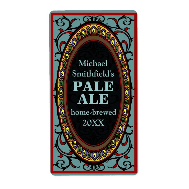 Bière vintage Homebrew Beer Étiquette Bleu (Devant)