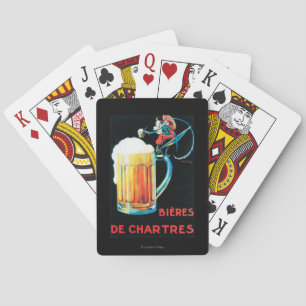 Biere von Chartres Werbeplakat Spielkarten