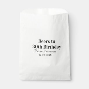 Biere zum 30. Geburtstag Name Datum Mann stilvollE Geschenktütchen