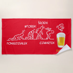 Bierentwicklung Strandtuch