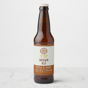 Bieretikett für die braune Ale-Flasche Bierflaschenetikett