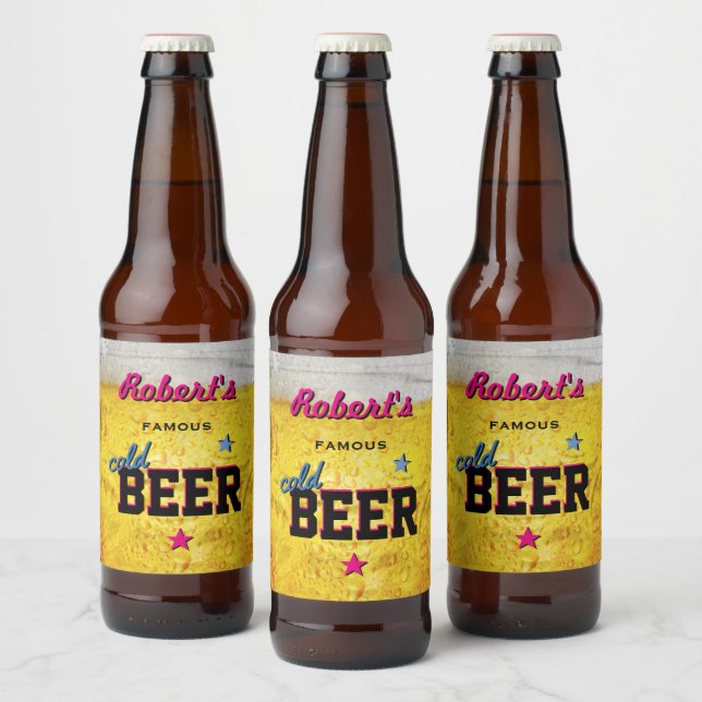 Bieretikett mit Ihrem Namen Bierflaschenetikett (Flaschen)