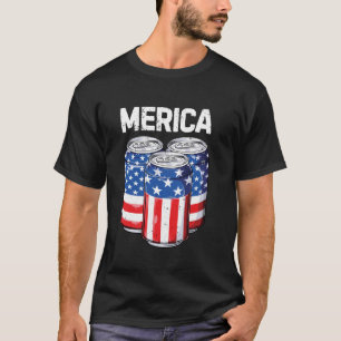 Bierfahne 4. Juli Männer Frauen Merica USA T-Shirt