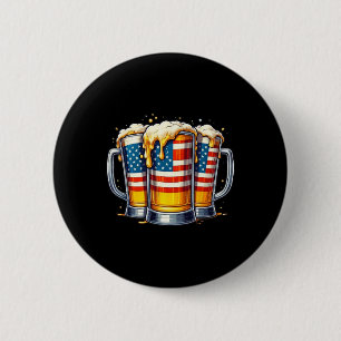 Bierflagge 4. Juli Männer Frauen trinken Button