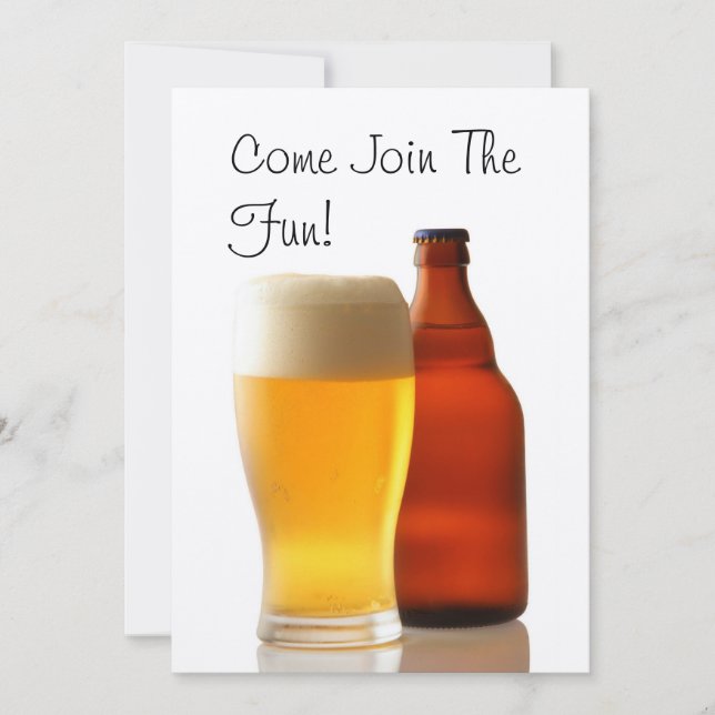 Bierflasche Bachelor Party Einladung (Vorderseite)