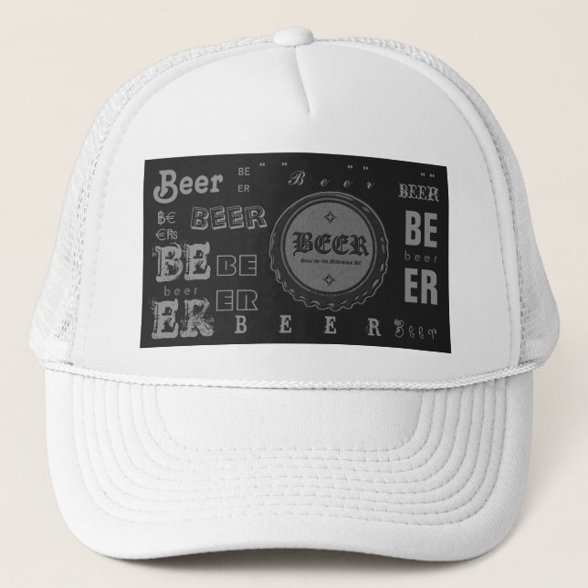 Bierflasche - dunkles Grau/Lite Grau Truckerkappe (Vorderseite)
