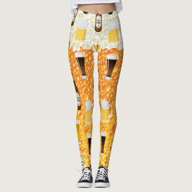 Bierflasche Leggings (Vorderseite)