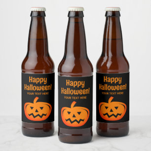 Bierflaschen aus schwarzem Halloween-Party Bierflaschenetikett