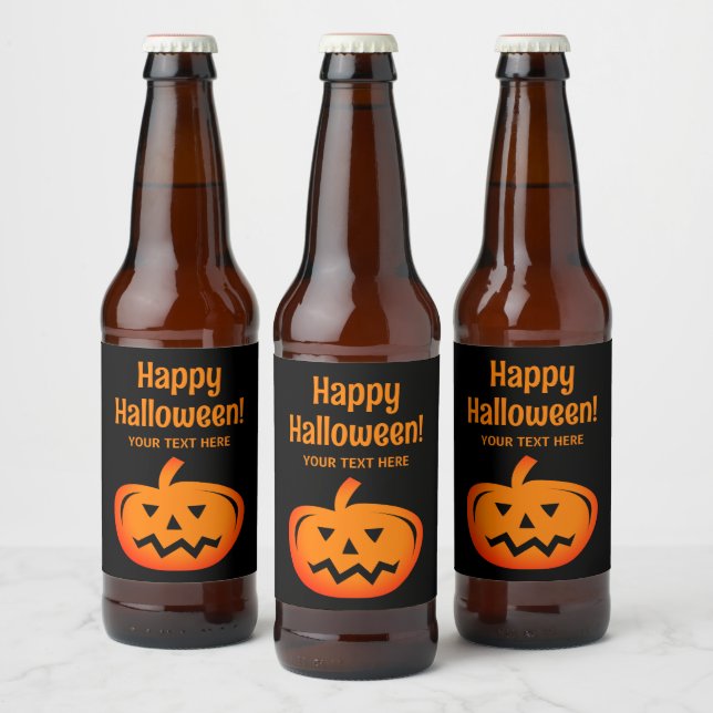 Bierflaschen aus schwarzem Halloween-Party Bierflaschenetikett (Flaschen)