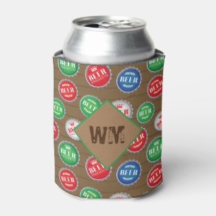 Bierflaschen Biertrinker Mit Monogramm Dosenkühler
