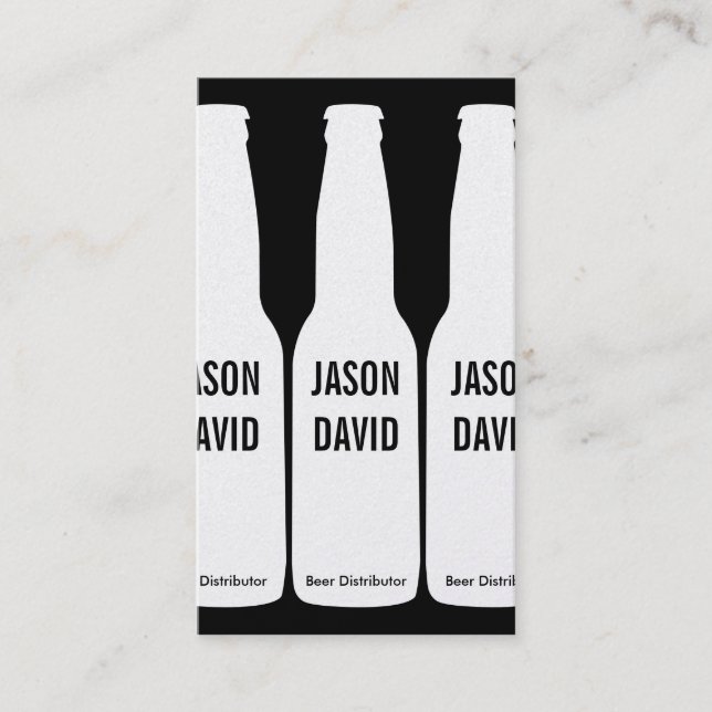 Bierflaschen (golden) visitenkarte (Vorderseite)