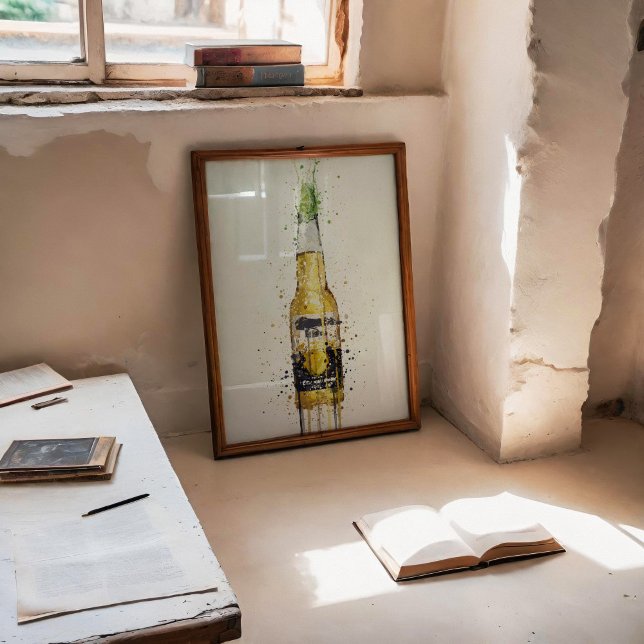 Bierflaschen-Wandkunst-Druck 'Limette' Poster (Von Creator hochgeladen)