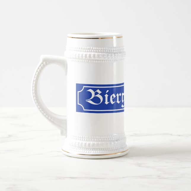 Biergarten Zeichen, Bayern, Deutschland Bierglas (Links)