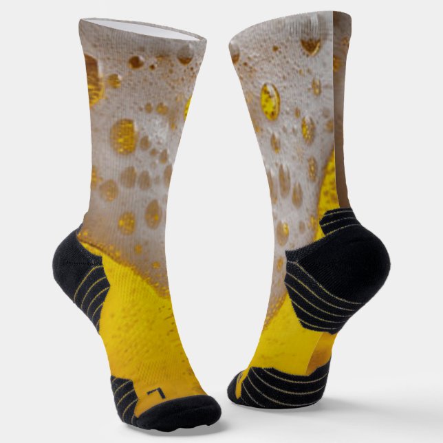 Bierglas mit Bläschen und Schaumstoff Socken (Gewinkelt)