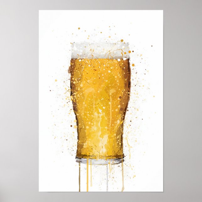 Bierglas Poster (Vorne)