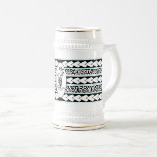 Bierglas Tribal Ethnic Turquoise Band