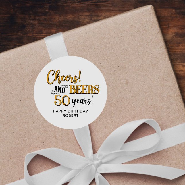 Bierjubiläum 50. Geburtstag Runder Aufkleber (Von Creator hochgeladen)
