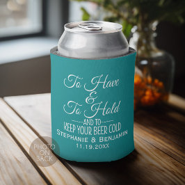 Bierkälte Hochzeit halten und halten und behalten Dosenkühler