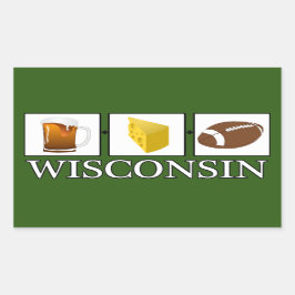 Bierkäse Football Wisconsin Aufkleber