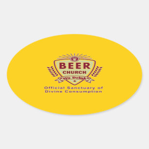 BierkIRCHE Ovaler Aufkleber