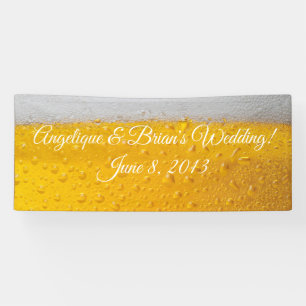 Bierkopfhochzeit und Empfang Banner