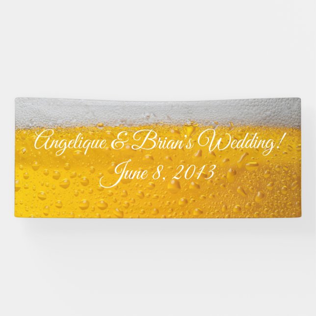 Bierkopfhochzeit und Empfang Banner (Horizontal)