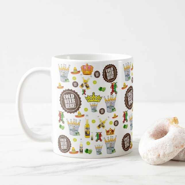 Bierkrug Kaffeetasse (Mit Donut)