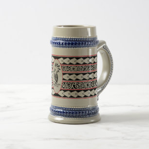 Bierkrug Tribal Ethnic/Rotes Band Bierglas