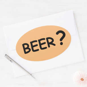 Bierliebhaber Design Ovaler Aufkleber