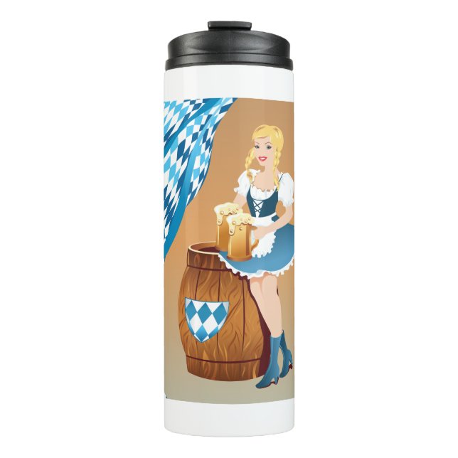 Biermädchen Thermosbecher (Vorderseite)
